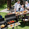 Robuuste Houtskoolbarbecue met Rookfunctie en Houten Werkblad – Ideaal voor Buiten