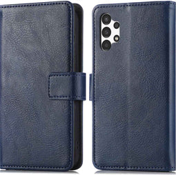 imoshion Hoesje Geschikt voor Samsung Galaxy A13 (4G) Hoesje Met Pasjeshouder - imoshion Luxe Bookcase - Donkerblauw