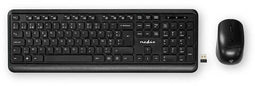 Nedis KBMCW100BK - Draadloos Toetsenbord en Muis - FullSize AZERTY - Chocoladebruin