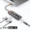Transparante - 5 in 1 USB C HUB 3.0- Oranje - usb c naar usb a - Typ c naar USB - USB Splitter - 4*USB 3.0 - Docking Station -USB C Dock - USB C - Geschikt voor Laptop, Macbook, Windows