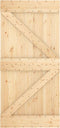 vidaXL - Schuifdeur - met - beslag - 100x210 - cm - massief - grenenhout