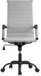 Feel Furniture Luxe Bureaustoel - Hoge Rugleuning - Lichtgrijs met Mat Zwart Frame