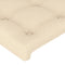 vidaXL - Hoofdborden - 2 - st - 80x5x78/88 - cm - stof - crèmekleurig