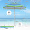 Coast Strandparasol - Kantelbaar - 178 x 178 x 206 cm - Blauw/Groen