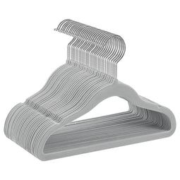 Songmics CRF027G30 - Kinder kledinghangers - Anti-slip - Duifgrijs (30 stuks)