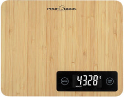 Profi Cook PC-KW 1271 Bambus Keukenweegschaal Digitaal Weegbereik (max.): 5 kg Bamboe