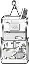 Reisenthel Toiletbag - Toilettas 3L - 1 groot hoofdvak met 4 extra vakken - Mixed Dots
