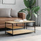 vidaXL - Salontafel - 90x49x40 - cm - bewerkt - hout - sonoma - eikenkleurig