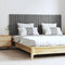vidaXL - Wandhoofdbord - 166x3x60 - cm - massief - grenenhout - grijs
