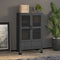 vidaXL - Opbergkast - industrieel - 70x40x115 - cm - metaal - antracietkleurig