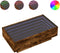 vidaXL - Salontafel - met - LED - 90x50x30 - cm - bewerkt - hout - gerookt - eikenkleur