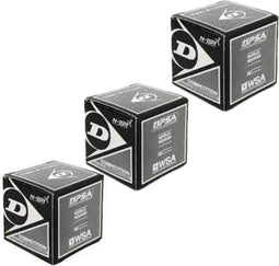 DUNLOP Competition Squash Balls (Single Spot) (Set of 3)