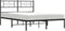 vidaXL - Bedframe - met - hoofdbord - metaal - zwart - 150x200 - cm