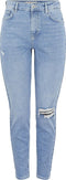 Pieces PCLEAH MOM HW ANK DEST LB110-BA/CP BC - Dames Jeans - Hoge taille - M