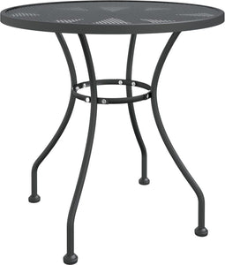 vidaXL - Tuintafel - Ø80x72 - cm - metaalgaas - antracietkleurig