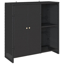 vidaXL - Opbergkast - Zwart - 100x36x102 - cm - Rattan