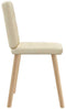 vidaXL - Eetkamerstoelen - 2 - st - stof - crèmekleurig