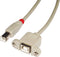 LINDY USB-kabel USB 2.0 USB-B stekker, USB-B bus 1.00 m Grijs 31801