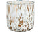 HOUSE OF SEASONS Dots - Theelichthouder - Glazen lantaarn Ø14 cm x H15 cm - Wit