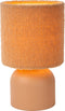 Lucide WOOLLY - Tafellamp - Ø 16 cm - 1xE14 - Okergeel