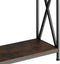tectake® Tacoma - Consoletafel - Industrieel design - Zwart metalen frame - Donkerbruin - Afmeting (LxBxH) 100 x 35 x 80,5 cm