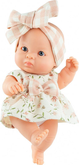 Paola Reina Puppegie Jana babypop blank meisje met jurk 21cm