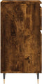 vidaXL - Dressoir - 40x35x70 - cm - bewerkt - hout - gerookt - eikenkleurig