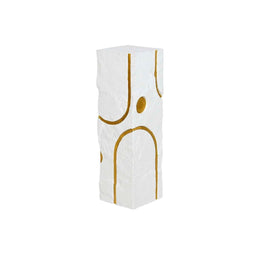 Voetstuk Home ESPRIT Wit Gouden Hout MDF Modern 25 x 25 x 80 cm
