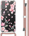iMoshion Hoesje Geschikt voor Samsung Galaxy S21 FE Hoesje Met Koord - iMoshion Design Hoesje met Koord - Roze / Transparant / Blossom Watercolor