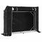 vidaXL - Haardhoutrek - met - regenhoes - 151x40,5x110,5 - cm - staal