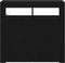 vidaXL - Sideboard - met - LED-lampjes - - - Zwart - Eiken - - - 80x35x75 - cm - - - Bewerkt - Hout