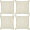 vidaXL - Kussenhoezen - linnen - look - 50 - x - 50 - cm - antraciet - 4 - stuks