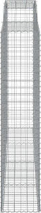vidaXL - Schanskorven - 4 - st - gewelfd - 300x50x220/240 - cm - ijzer