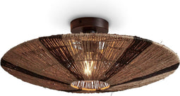GOOD&MOJO Plafonniere Iguazu - Jute/Zwart - Ø55cm -