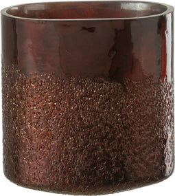 J-Line windlicht Spiegel - glas - koper/rood - extra large