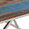 vidaXL - Salontafel - roestvrij - staal - en - gerecycled - hout - zilverkleurig