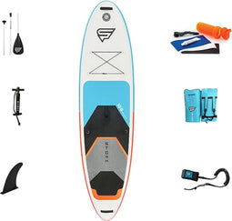 Storm Freeride Sup Board (belastbaar 180kg!) - Complete Paddle set - Opblaasbaar - 320 cm - 6 Delig