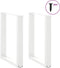 vidaXL - Eettafelpoten - 2 - st - U-vormig - 60x(72-73) - cm - staal - wit