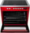 Wiggo WIO-E921A(RX) - Inductie Fornuis - 90 cm - 2 fasen (7.6 kW) - Oven 121L - Rood