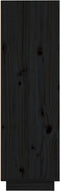 vidaXL - Hoge - kast - 37x34x110 - cm - massief - grenenhout - zwart