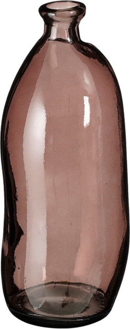 Mica Decorations Pinto Vaas - 13x13x35 cm - Glas - Donkerbruin