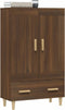 vidaXL - Hoge - kast - 70x31x115 - cm - bewerkt - hout - bruin - eikenkleur