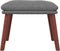 vidaXL - Voetenbank - 45x29,5x35 - cm - stof - lichtgrijs