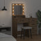 vidaXL - Kaptafel - met - LED - Verlichting - - - Artisan - Eiken, - 50x41x135 - cm