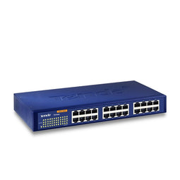 Tenda 24-poort - Unmanaged Gigabit Switch - 24x 1Gbps - Rack-montage