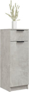 vidaXL - Badkamerkast - 32x34x90 - cm - bewerkt - hout - betongrijs