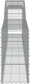 vidaXL - Schanskorven - 2 - st - gewelfd - 400x30x60/80 - cm - ijzer
