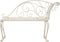 vidaXL - Chaise - longue - 128 - cm - metaal - antiekwit