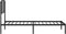 vidaXL - Bedframe - met - hoofdbord - metaal - zwart - 90x190 - cm