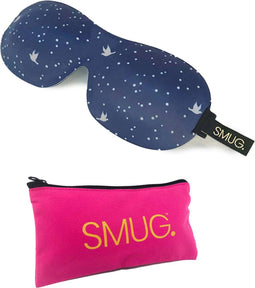 SMUG 3D Slaapmasker met Opbergzakje - 100% Verduisterend - Ergonomisch Oogmasker - Night Sky Print